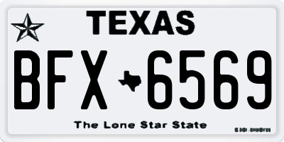 TX license plate BFX6569