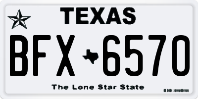 TX license plate BFX6570