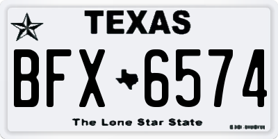 TX license plate BFX6574