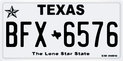 TX license plate BFX6576