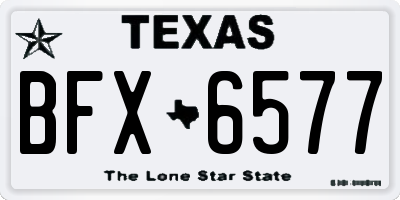 TX license plate BFX6577