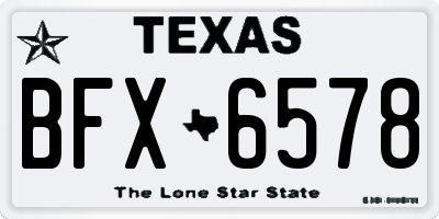 TX license plate BFX6578