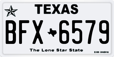 TX license plate BFX6579