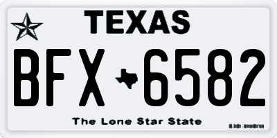 TX license plate BFX6582