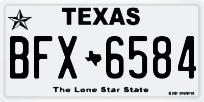 TX license plate BFX6584