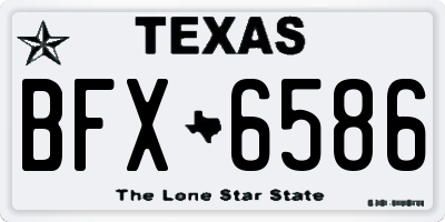 TX license plate BFX6586