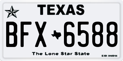 TX license plate BFX6588