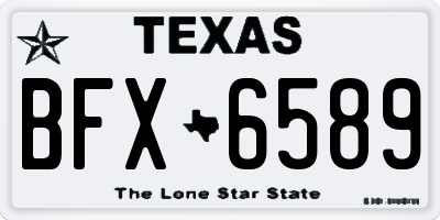 TX license plate BFX6589