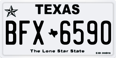TX license plate BFX6590