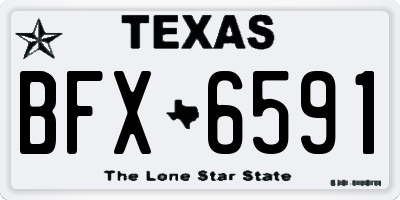 TX license plate BFX6591