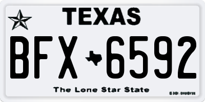 TX license plate BFX6592