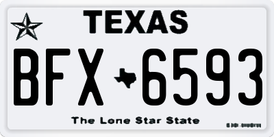 TX license plate BFX6593
