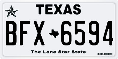 TX license plate BFX6594