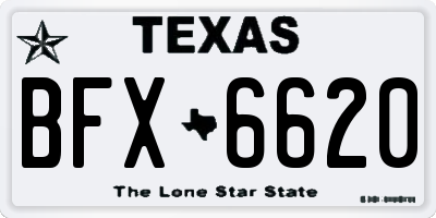 TX license plate BFX6620