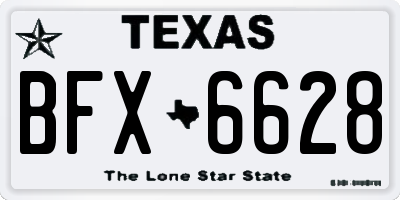 TX license plate BFX6628