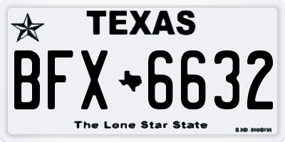 TX license plate BFX6632