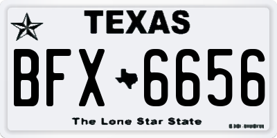 TX license plate BFX6656