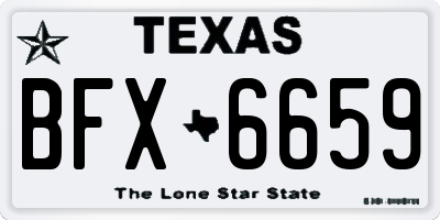 TX license plate BFX6659