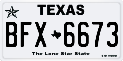 TX license plate BFX6673