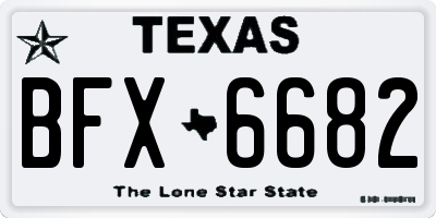 TX license plate BFX6682