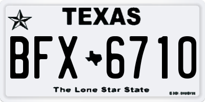 TX license plate BFX6710