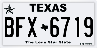 TX license plate BFX6719