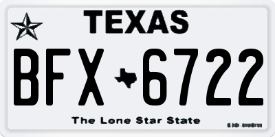 TX license plate BFX6722