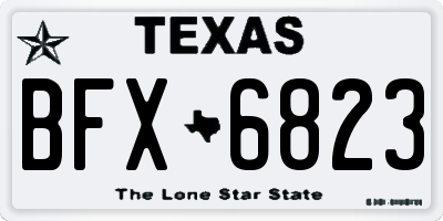 TX license plate BFX6823