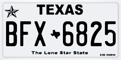 TX license plate BFX6825