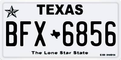 TX license plate BFX6856