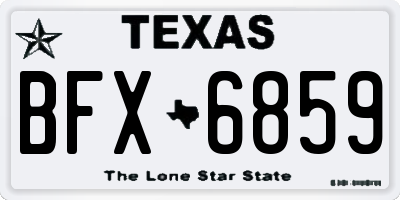 TX license plate BFX6859