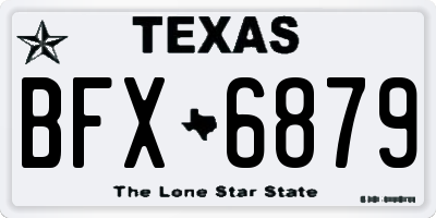 TX license plate BFX6879