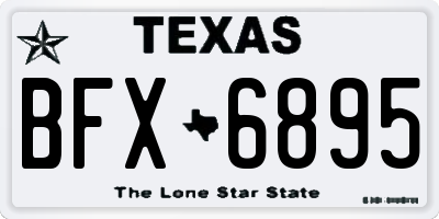 TX license plate BFX6895