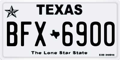 TX license plate BFX6900