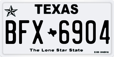 TX license plate BFX6904