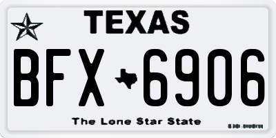 TX license plate BFX6906