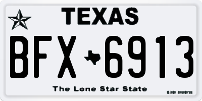 TX license plate BFX6913