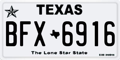 TX license plate BFX6916