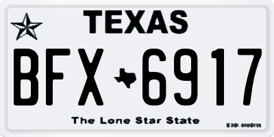 TX license plate BFX6917