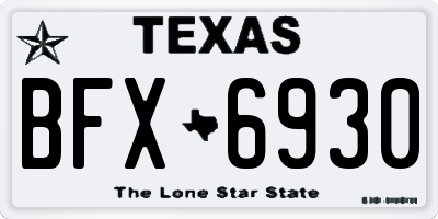 TX license plate BFX6930