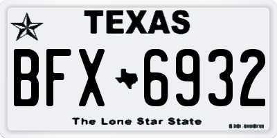 TX license plate BFX6932