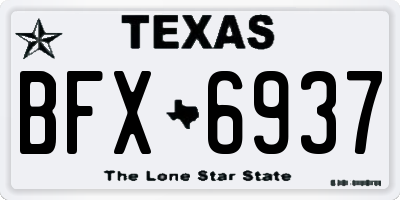TX license plate BFX6937
