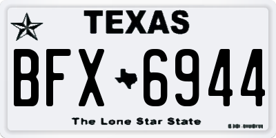 TX license plate BFX6944
