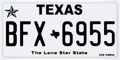 TX license plate BFX6955