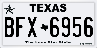 TX license plate BFX6956
