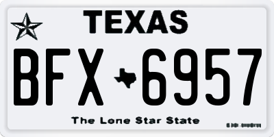 TX license plate BFX6957