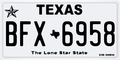 TX license plate BFX6958