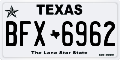 TX license plate BFX6962