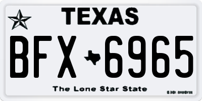 TX license plate BFX6965