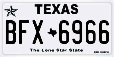 TX license plate BFX6966